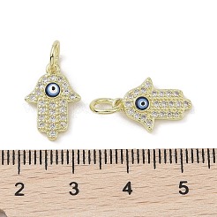 Vrais pendentifs en laiton plaqué 18k or véritable micro pavé zircone cubique&nbsp;KK-L209-065G-02