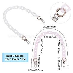 2 Stück Taschengriffe in 2 Farben&nbsp;AJEW-GF0004-61