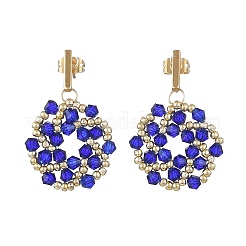 Flor de cristal de abalorios pendientes colgantes&nbsp;EJEW-MZ00776-03