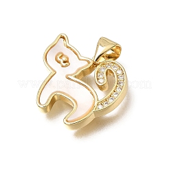 Pendentifs en laiton zircon cubique transparent&nbsp;CU-CBAF50C-14G