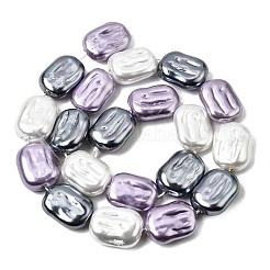 Colliers de perles de coquillage en verre électroplaqué&nbsp;BSHE-B009-F05-01