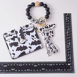 Portachiavi da polso in pelle portafoglio braccialetto per donna&nbsp;JX632B
