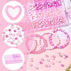 DIY Schmuckherstellungsset mit rosa Farbthema&nbsp;DIY-FS0008-78