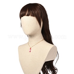 Collar con colgante de piedras preciosas de doble punta&nbsp;NJEW-JN03720