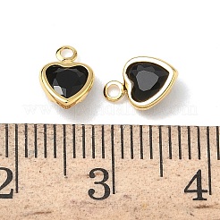 Charms in vetro di ottone&nbsp;KK-Z136-19G-03