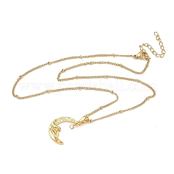 Colliers pendentifs en acier inoxydable 304 micro pavés de zircones cubiques transparentes pour femmes&nbsp;NJEW-Z103-01G-01