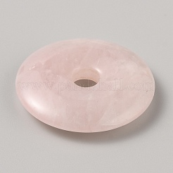 Pendenti con fibbia di sicurezza in porcellana di quarzo rosa naturale&nbsp;G-WH0030-21A-01
