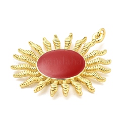 Pendentifs d'émail en laiton &nbsp;KK-H527-35G-01