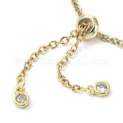 Bracciali con cursore a maglie tonde in quarzo rosa naturale&nbsp;BJEW-JB09902-01