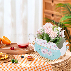 12 Stück 4 Stile Teekannenförmige Papier-Bouquet-Verpackungsboxen&nbsp;DIY-SP0006-40