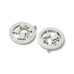 Colgantes de rhinestone de acero inoxidable 304&nbsp;STAS-V015-08P