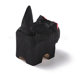 Figurines en bois en forme de chat&nbsp;LS-DJEW-G043-01C