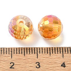 Perles de verre plaquées arc-en-ciel&nbsp;EGLA-P059-02B-FR02