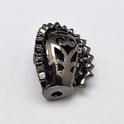 Micro laiton indien pavent aaa perles cubes de zircone&nbsp;ZIRC-L050-25B-NR