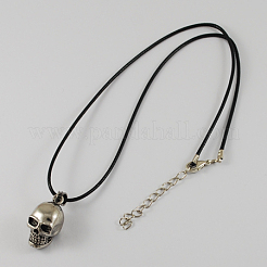 Collane cranio in lega di zinco per halloween&nbsp;NJEW-R128-6