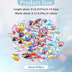 600 Stück Acryl-Strass-Cabochons&nbsp;DIY-WH20007-239A