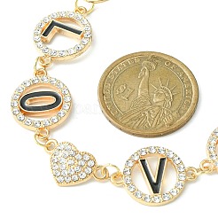 Wortliebe-Taschen-Verlängerungsketten aus Legierung mit Strass und Emaille&nbsp;AJEW-BA00112