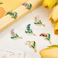 10 pz 10 colori lega smalto perline&nbsp;ENAM-SZ0004-48