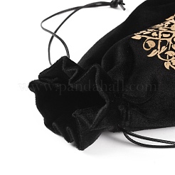 Samtverpackungsbeutel mit Baum des Lebensmusters&nbsp;TP-WH0020-02A