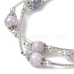 Braccialetti elasticizzati in vetro elettrolitico&nbsp;BJEW-JB11614