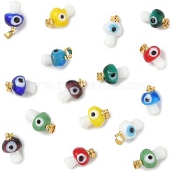 16pcs 8 Farben handgemachte Bunte Malerei-Anhänger&nbsp;LAMP-FS0001-47