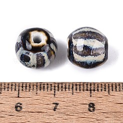 Perles ondulées en porcelaine vintage&nbsp;PORC-N013-11B