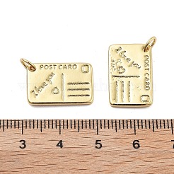 Pendentifs de cartes postales en laiton&nbsp;KK-Q006-08G