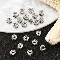 Gestellbeschichtung Messing Kristall Strass Unterlegscheibe Space Beads&nbsp;RB-D303-P
