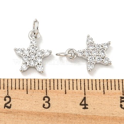 Anhänger aus Messing mit Gestellbeschichtung aus klarem Kubisch Zirkonia&nbsp;KK-B093-12B-P