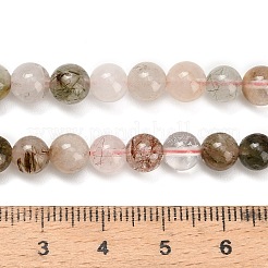 Natürliche mehrfarbige Rutilquarzperlenstränge&nbsp;G-G300-A03-6mm