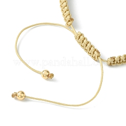 Braccialetti regolabili con perle d'acqua dolce coltivate naturali e perline intrecciate con conchiglia&nbsp;BJEW-JB09890