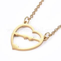 Colliers pendentifs en acier inoxydable 304&nbsp;NJEW-I237-10G
