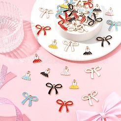 40pcs 10 styles de pendentifs en émail en alliage&nbsp;ENAM-YW0005-63