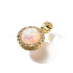 Colgante micropavé cubic zirconia de latón&nbsp;KK-K398-27G-01