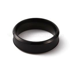 Anello a fascia semplice in acciaio inossidabile 201 per donna&nbsp;RJEW-WH0010-07B-EB