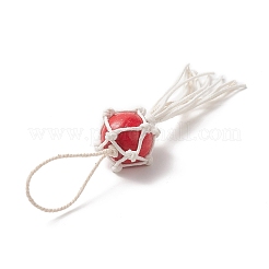 Decoración colgante de borla de cuentas de madera natural&nbsp;HJEW-JM00953