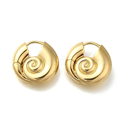 Creolen aus Messing mit Spiralmuschel-Design&nbsp;EJEW-H143-22G