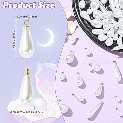 40 pz 8 stili di pendenti di perle in plastica ABS&nbsp;FIND-YW0012-01G