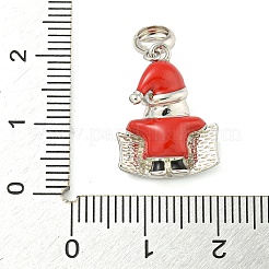 Ciondoli pendenti natalizi europei in argento sterling smaltato e rodiato anti-appannamento 925&nbsp;STER-Z010-02P-02B