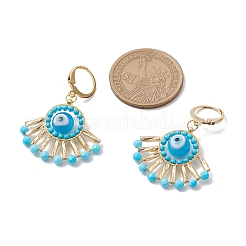 Orecchini leberback fatti a mano con malocchio in lume&nbsp;EJEW-MZ00352-05