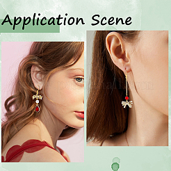 DIY-Sets zur Herstellung von Ohrringen mit Herzschleife&nbsp;DIY-SC0031-08