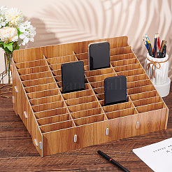 Boîte de rangement en bois pour téléphone portable à 48 grille&nbsp;AJEW-WH0258-839A