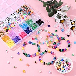 DIY-Fass-Sets zur Herstellung von Armbändern aus Plastik- und Acrylperlen sowie Polymer-Ton&nbsp;DIY-YW0011-44