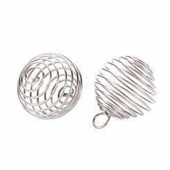 Anlaufgeschützte Anhänger aus 304 Edelstahldraht&nbsp;STAS-ZX013-22-20mm-P