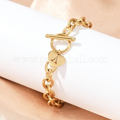 Bracciali con ciondoli in acciaio inossidabile dorato 304&nbsp;NJEW-K284-01G-A