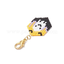 5 colgante decorativo con cuentas de vidrio para Halloween.&nbsp;HJEW-MZ00343-04