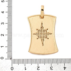 Pendentifs avec zircon cubiques à micro-pavés en laiton&nbsp;KK-U076-02G-05