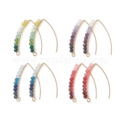Crochets de boucles d'oreilles en jade naturel de Malaisie&nbsp;EJEW-JE06887-02