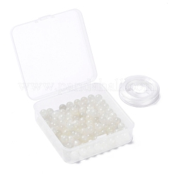 Perle di pietra di luna bianca naturale da 100 pz 8 mm&nbsp;DIY-LS0002-19