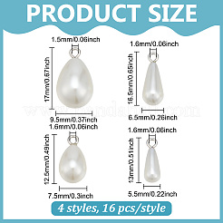 64 Stück 4 Stile ABS-Kunststoff-Perlenanhänger&nbsp;FIND-PH0027-69P